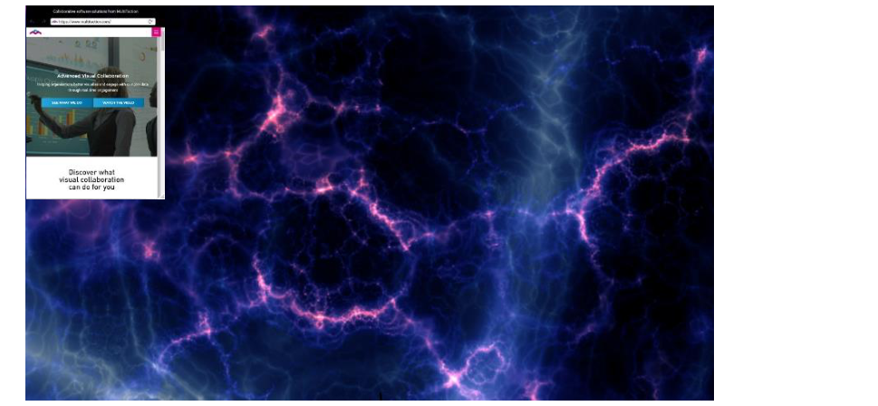 MT Showcase app with web browser widget in default location