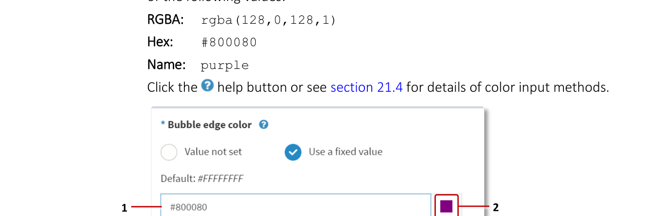 Bubble Edge Color attribute