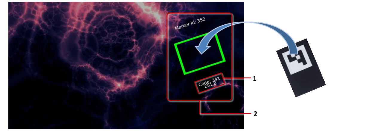 Input Visualizer showing Codice code number and marker visualization