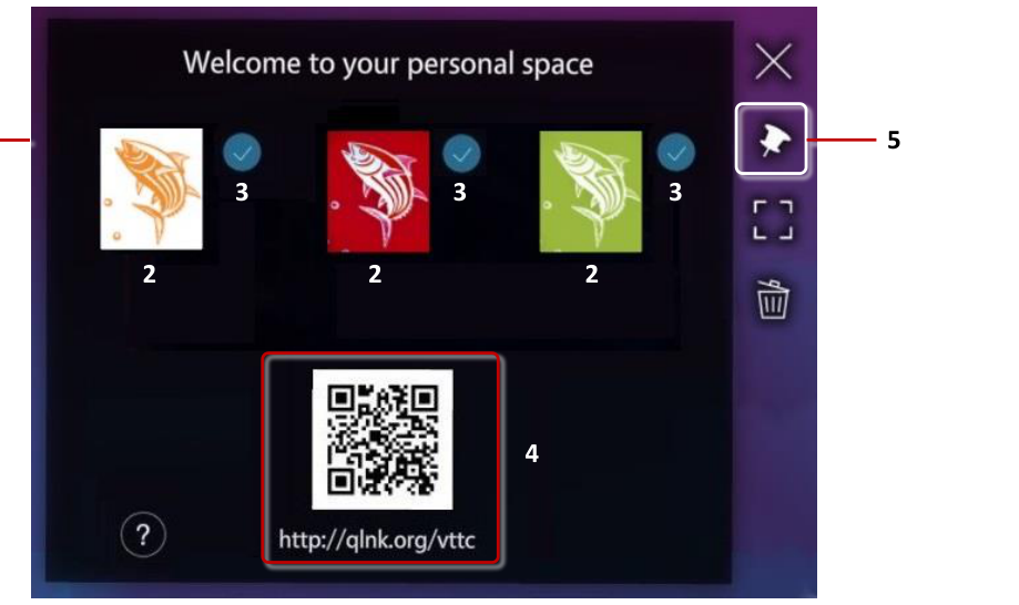 Saving screen items to a personal web page via QR code