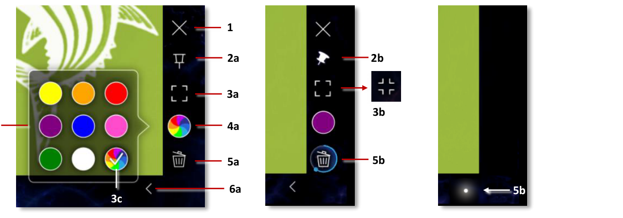 Toolbar buttons and tools