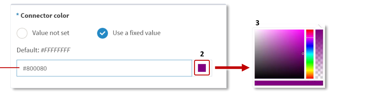 Color attribute input box