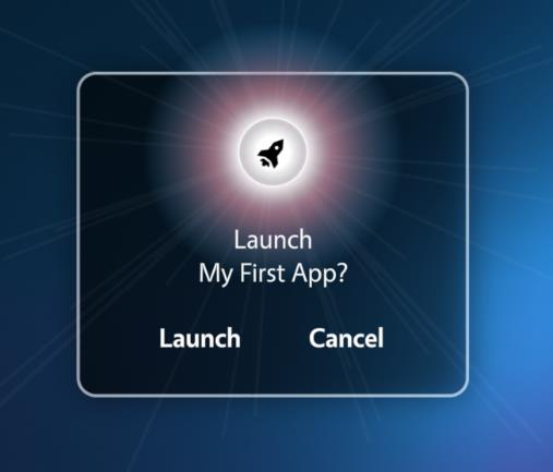 Switch app confirmation dialog