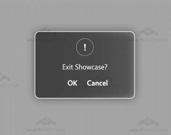 Exit Showcase confirmation dialog