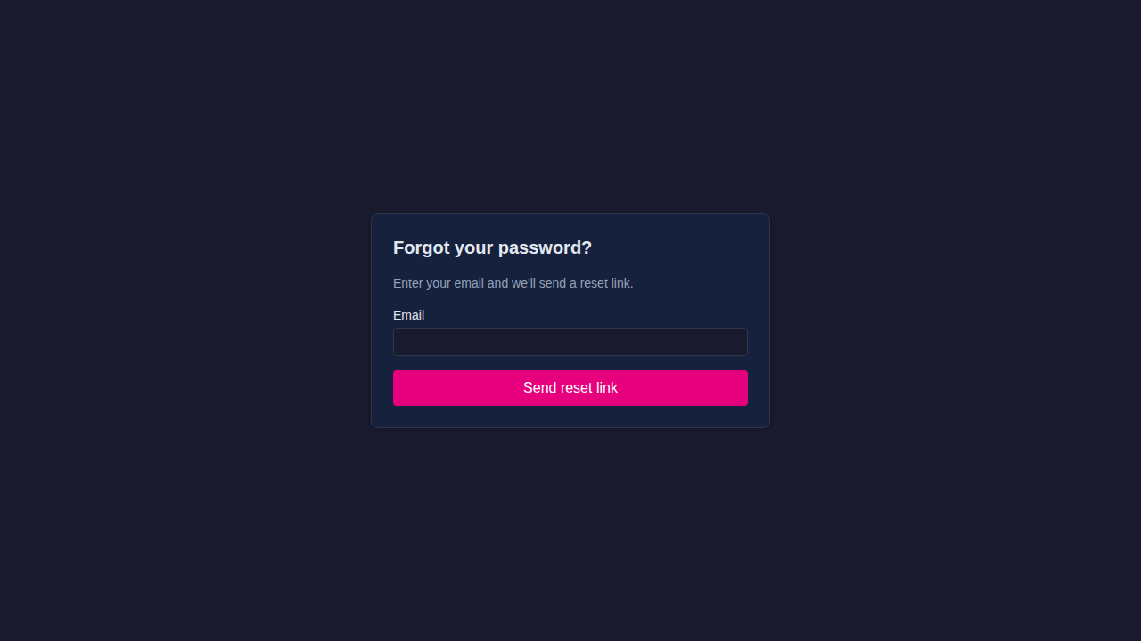 Forgot password