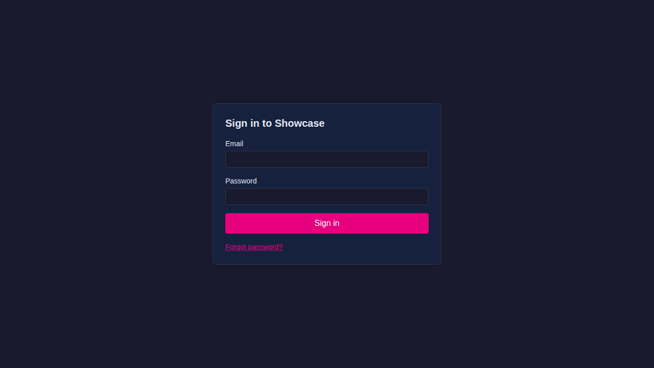 Sign in to Showcase
